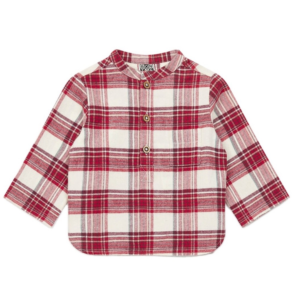 Bonton Plaid Flannel Shirt - 18M